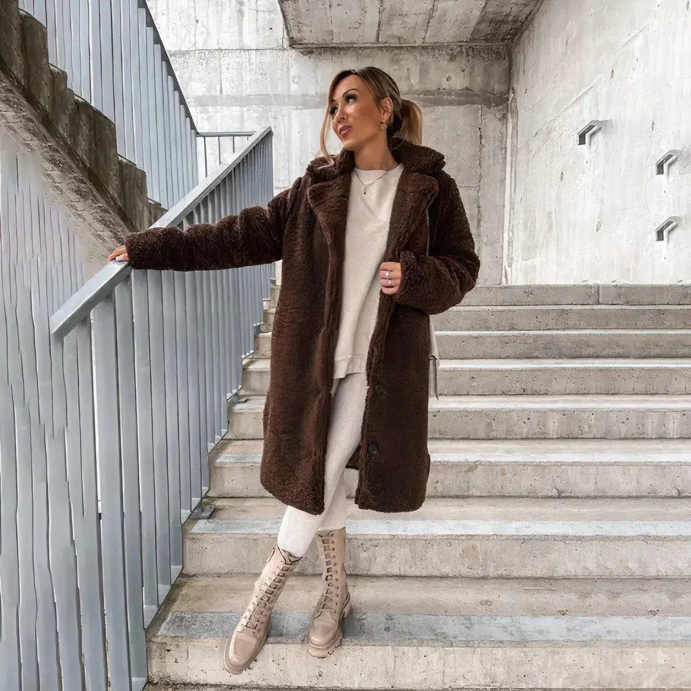 Cozy | Women’s Plush Open-Front Winter Coat