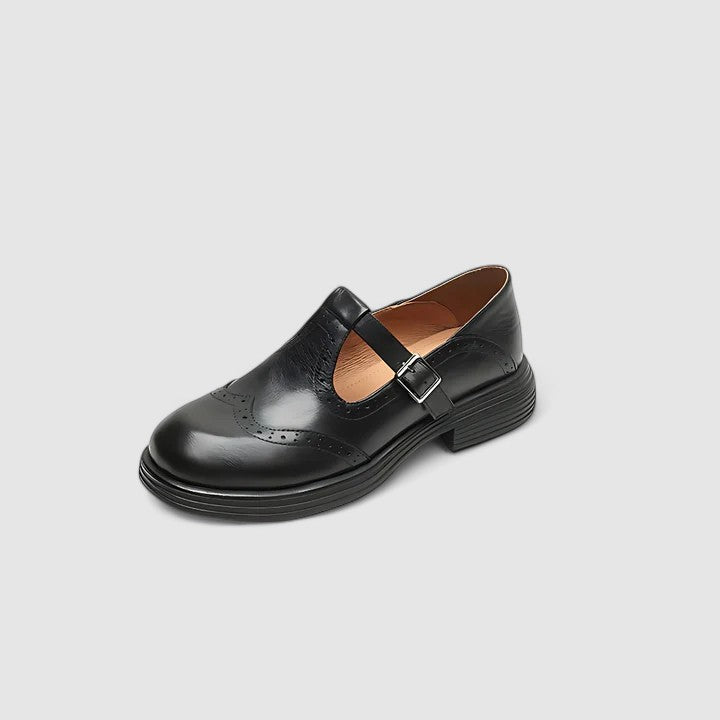 Emiliana | Women’s Classic Leather T-Strap Shoes