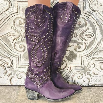 Ornella | Women’s Western-Inspired Knee-High Boots