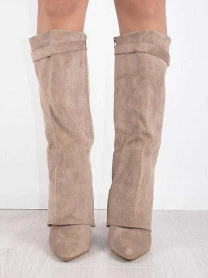 Milly | Women’s Leather Thigh-High Boots with Buckle