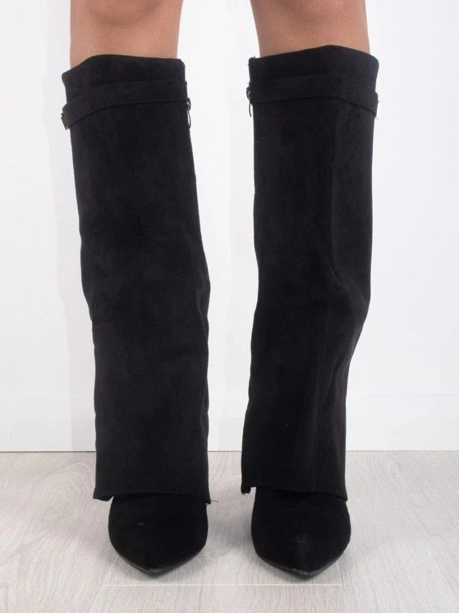 Milly | Women’s Leather Thigh-High Boots with Buckle