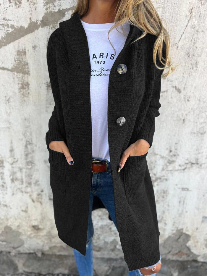 Arie | Women’s Oversized Cable Knit Button Cardigan
