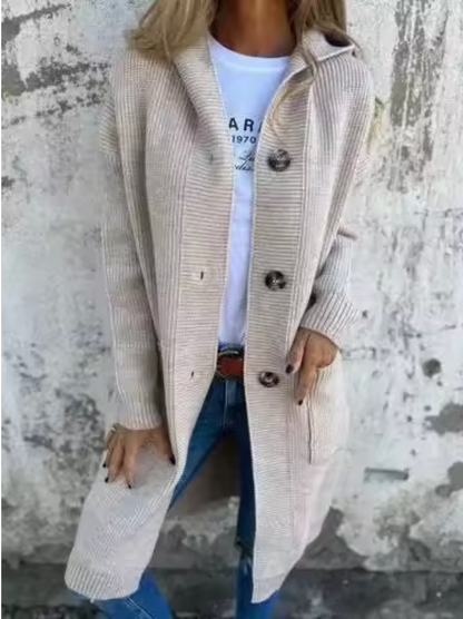 Arie | Women’s Oversized Cable Knit Button Cardigan