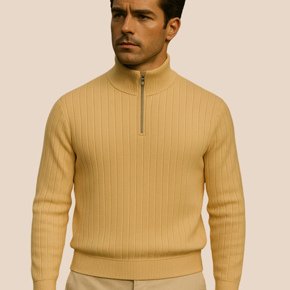 Ashtin | Men’s Ribbed Half Zip Jumper