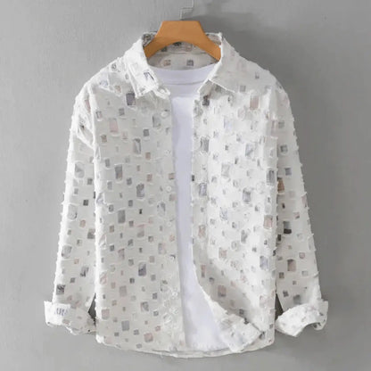 Auric | Men’s Premium Frayed Denim Shirt