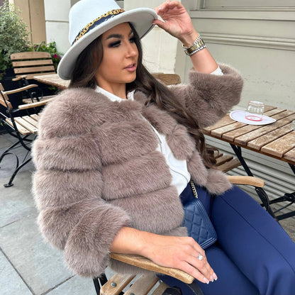 Aurie | Women’s Luxurious Faux Fur Coat
