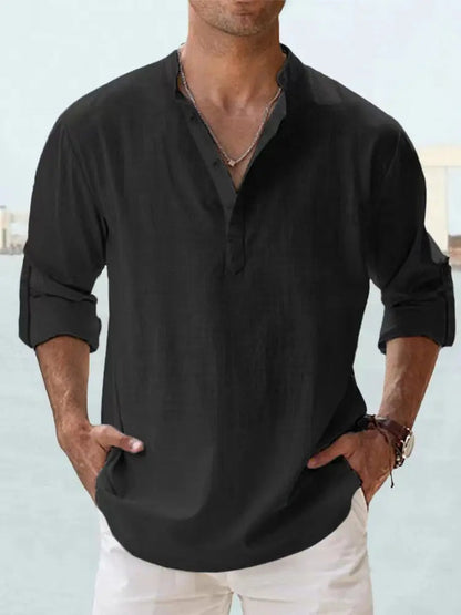 Benzon | Men’s Relaxed Long-Sleeve Summer Shirt