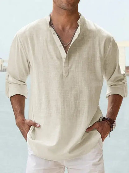 Benzon | Men’s Relaxed Long-Sleeve Summer Shirt
