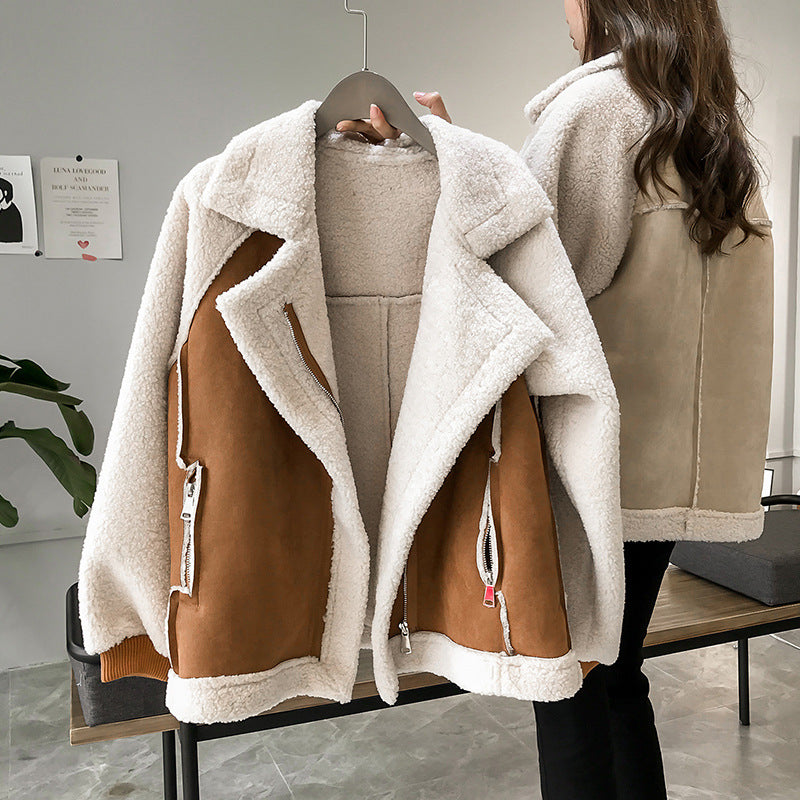 Berry | Women’s Soft Faux Shearling Oversized Coat