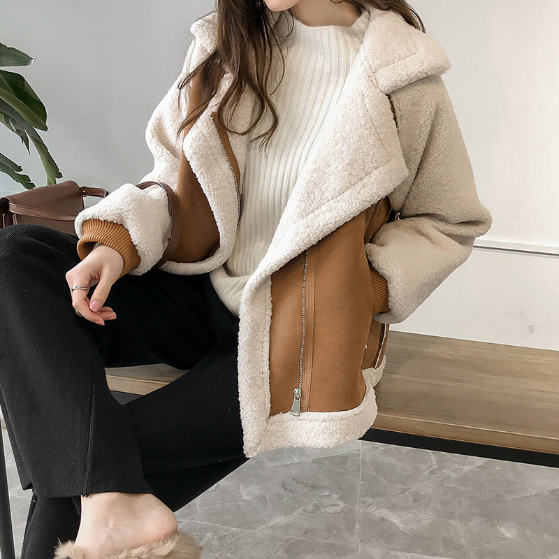 Berry | Women’s Soft Faux Shearling Oversized Coat