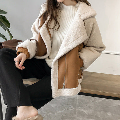 Berry | Women’s Soft Faux Shearling Oversized Coat