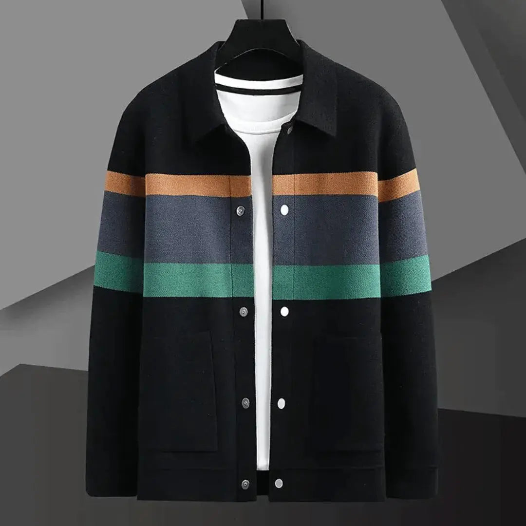 Bruno | Men’s Luxury Jacquard Knit Cardigan