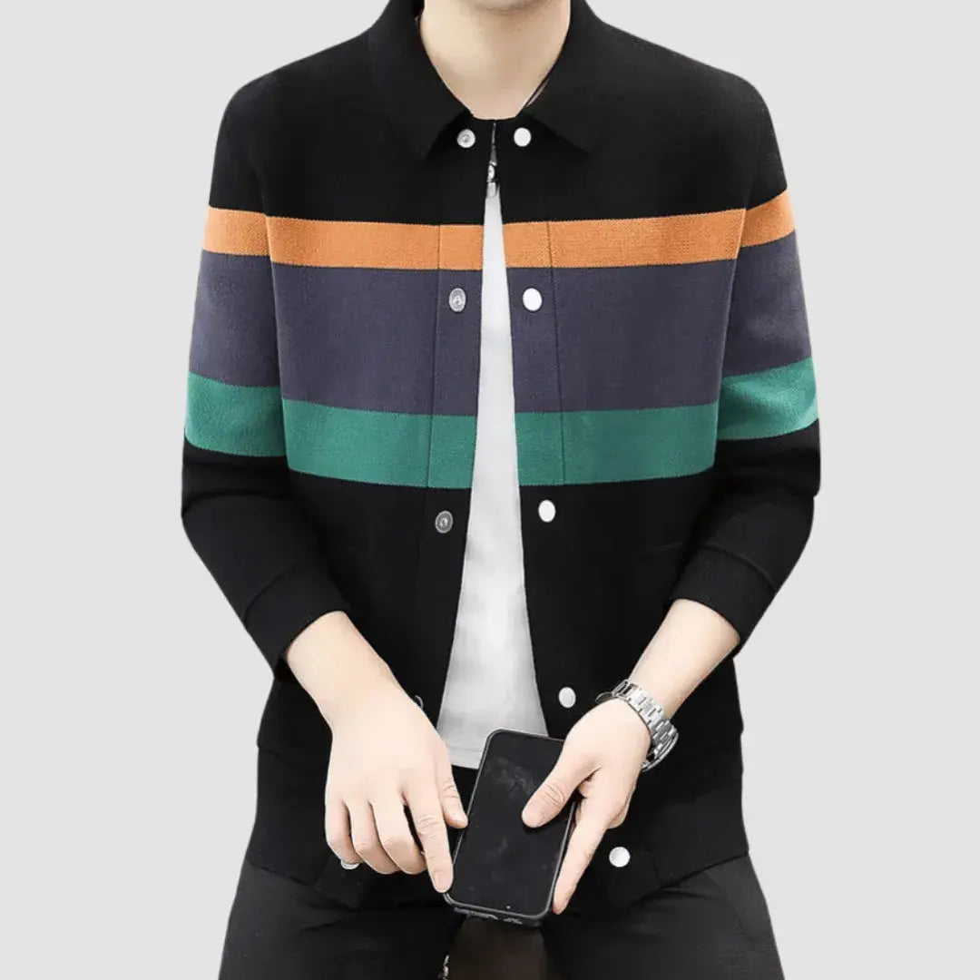 Bruno | Men’s Luxury Jacquard Knit Cardigan