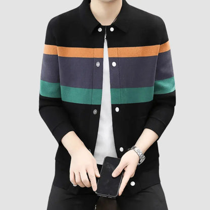 Bruno | Men’s Luxury Jacquard Knit Cardigan