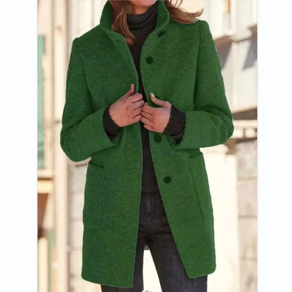 Carly | Women’s Wool Blend Coat – Simple Elegance for Every Day