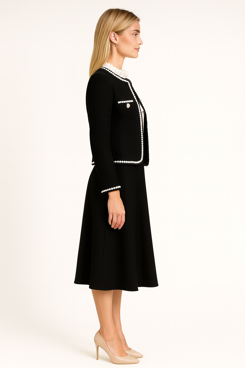 Cee | Women’s Pearl Button Cropped Vintage Jacket