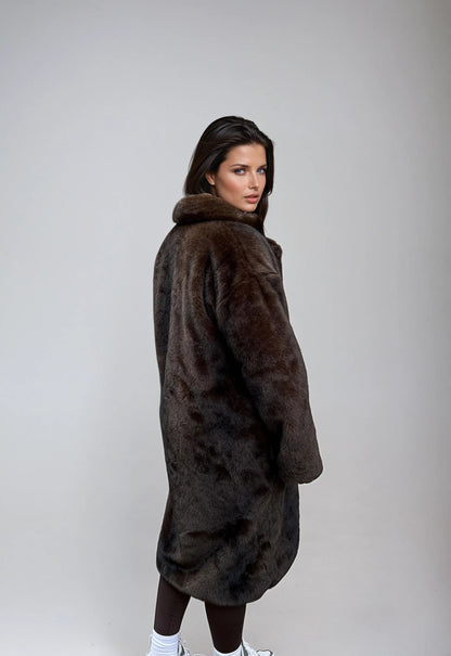 Celestian | Women’s Long Faux Fur Coat
