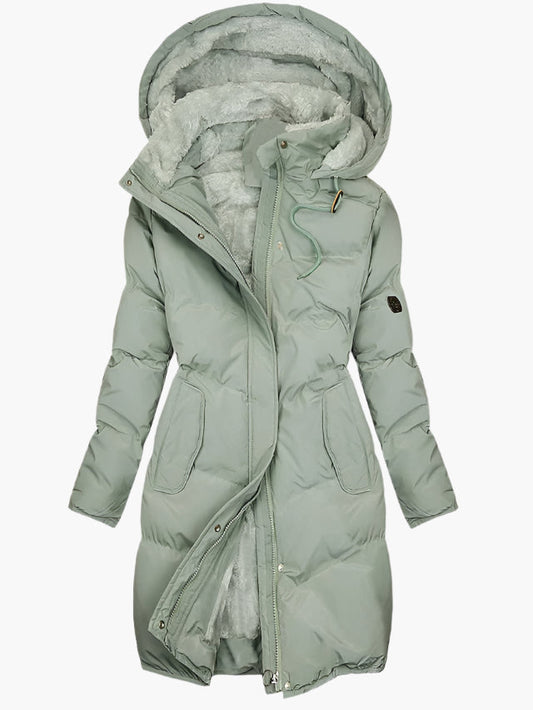 Coleen | Women’s Elegant Winter Quilted Hooded Coat