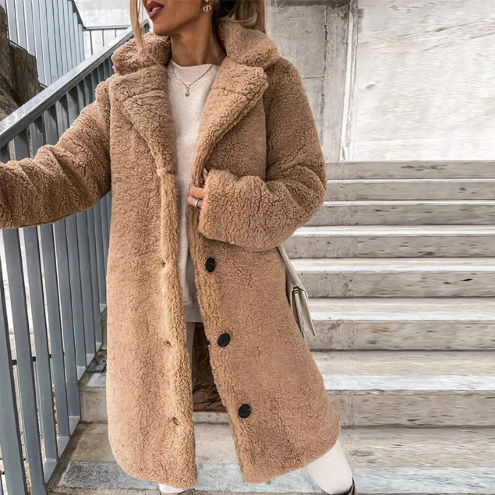 Cozy | Women’s Plush Open-Front Winter Coat