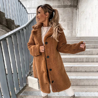 Cozy | Women’s Plush Open-Front Winter Coat