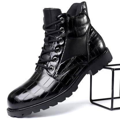 Dan | Men’s Croc-Embossed Leather Boots
