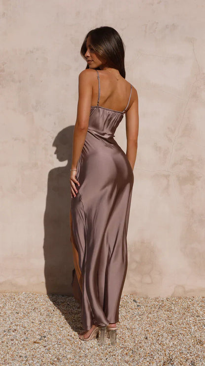 Darlene | Women’s Elegant Spaghetti-Strap Maxi Dress