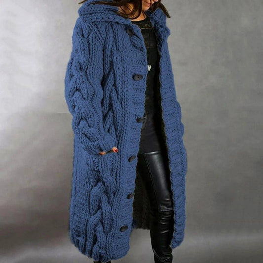 Dayanara | Women’s Oversized Cable Knit Button Cardigan