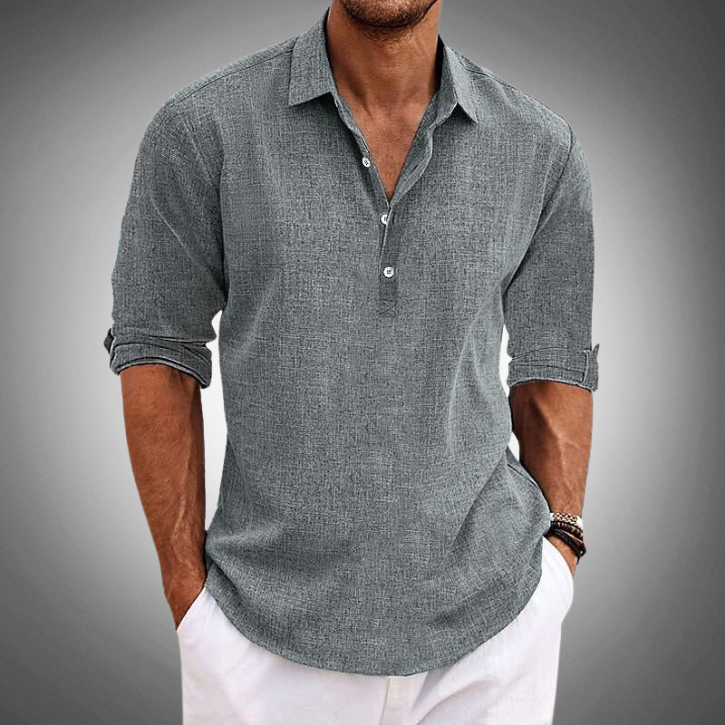 Elario | Men’s Classic Premium Linen Shirt