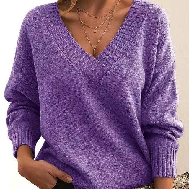 Elexa | Women’s Premium Cashmere V-Neck Sweater