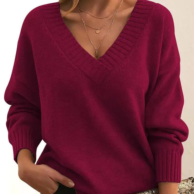 Elexa | Women’s Premium Cashmere V-Neck Sweater