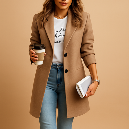 Eline | Women’s Longline Wool Coat