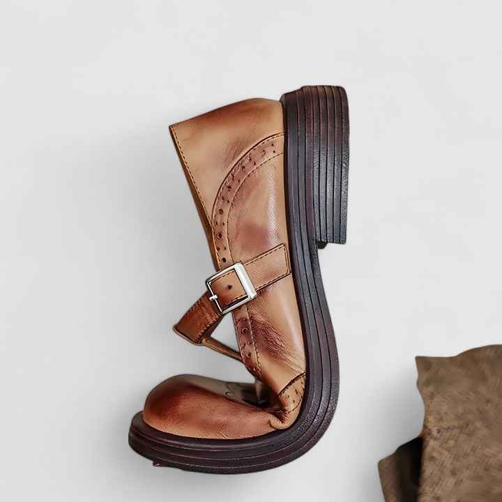 Emiliana | Women’s Classic Leather T-Strap Shoes
