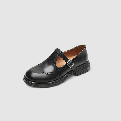 Emiliana | Women’s Classic Leather T-Strap Shoes