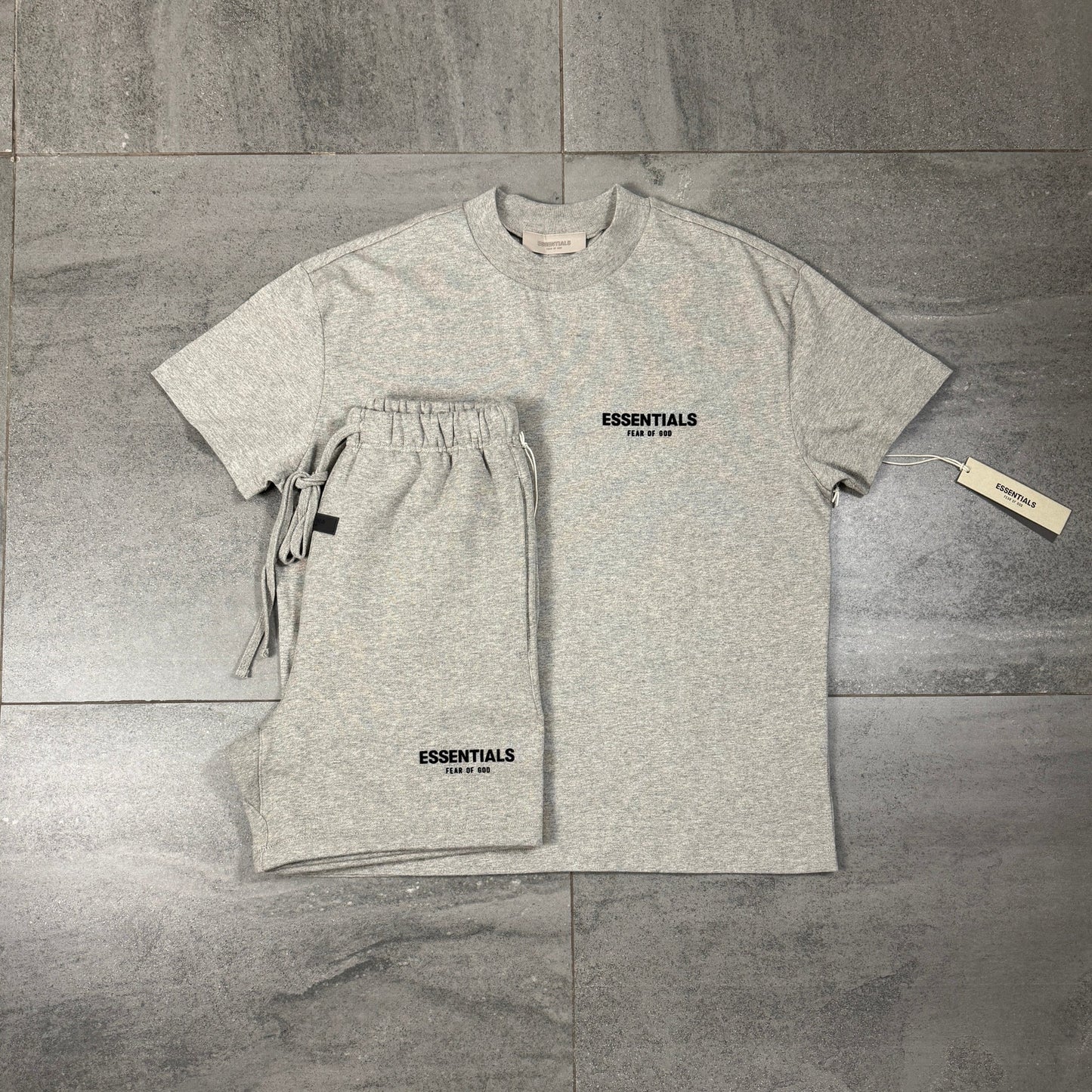 Fear Of God Essentials Short Set Oversized Streetwear Tee And Shorts