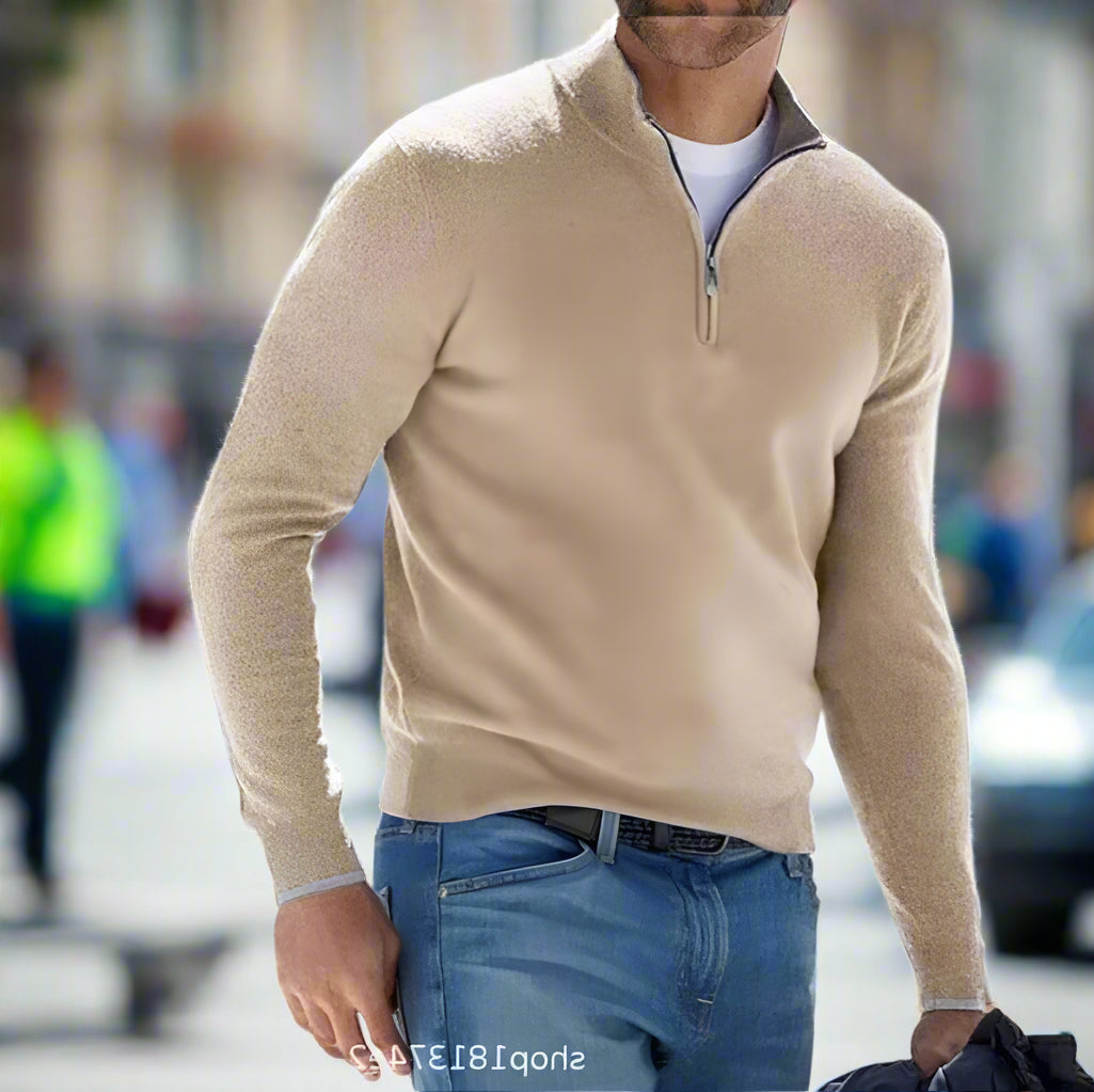 Ferry | Men’s Lightweight Cashmere Zipper Sweater
