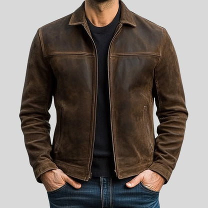Fynn | Men’s Premium Leather Zip Jacket