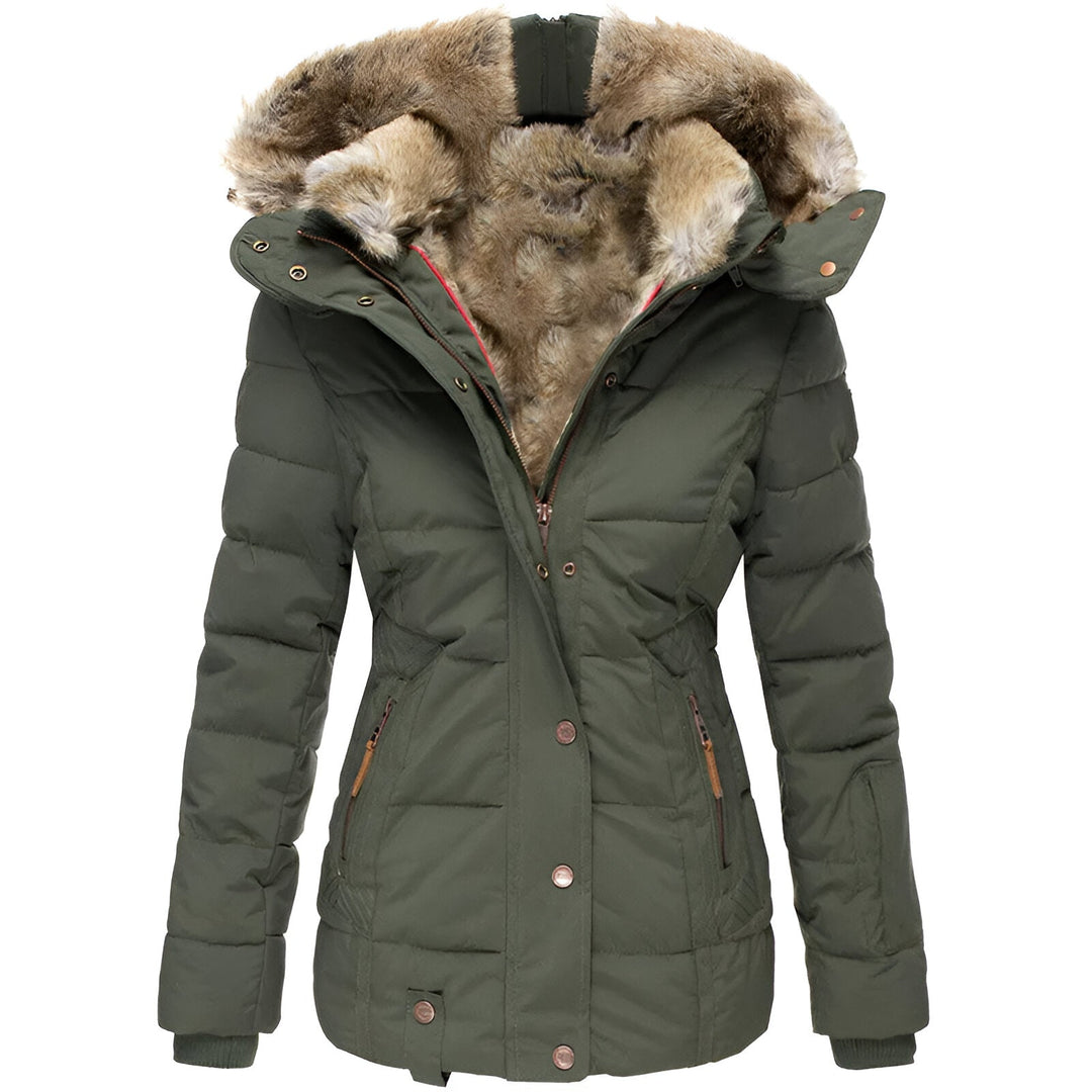 Gabbie | Women’s Winter Puffer Jacket with Fur Hood