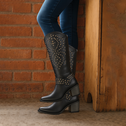 Ornella | Women’s Western-Inspired Knee-High Boots