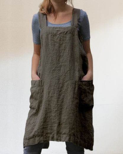Hidilyn | Women’s Cotton Cross-Back Utility Apron