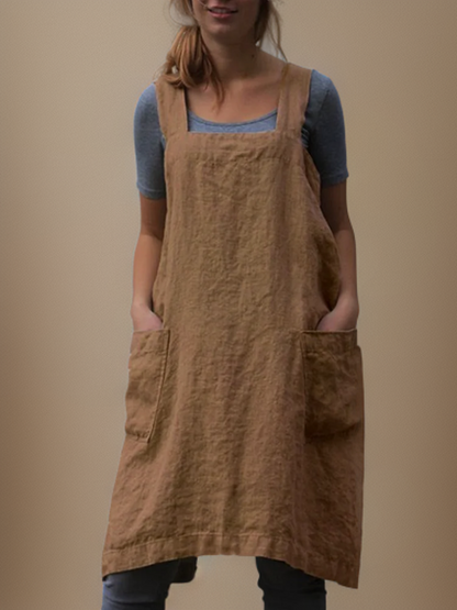Hidilyn | Women’s Cotton Cross-Back Utility Apron