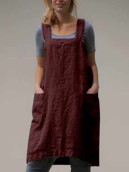 Hidilyn | Women’s Cotton Cross-Back Utility Apron