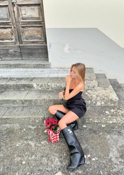 Hilary | Women’s Vegan Leather Sculptural Boots
