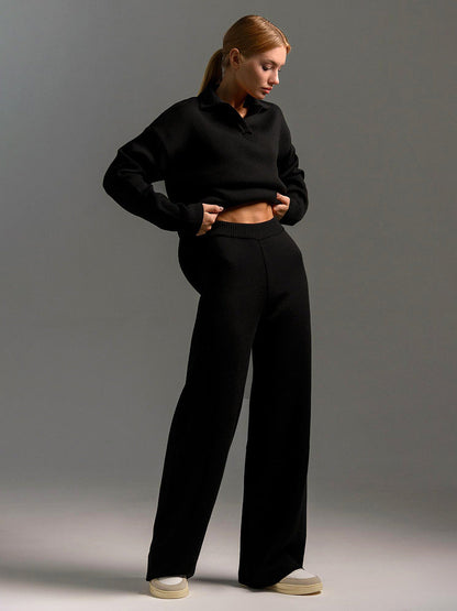 Honeylou | Women’s Collared Two-Piece Relaxed Fit Lounge Set