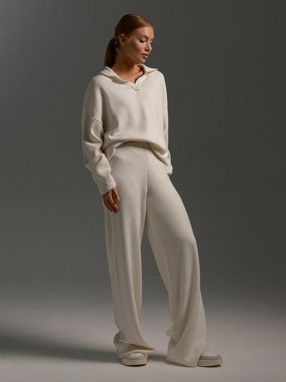 Honeylou | Women’s Collared Two-Piece Relaxed Fit Lounge Set