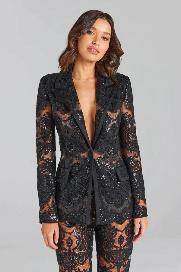 Islet | Women’s Sequin Blazer and Trousers Set