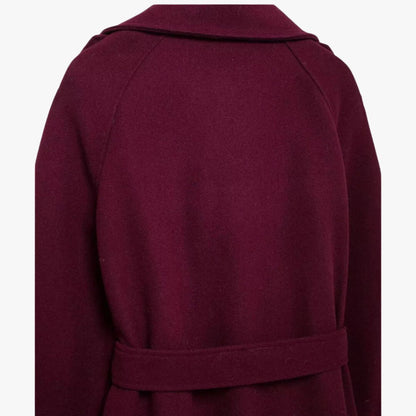 Jhoana | Women’s Elegant Bordeaux Trench Coat with Belt