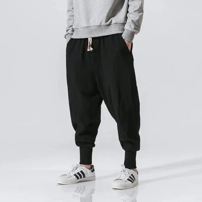 Kenji | Men’s Premium Cotton Blend Drop-Crotch Pants