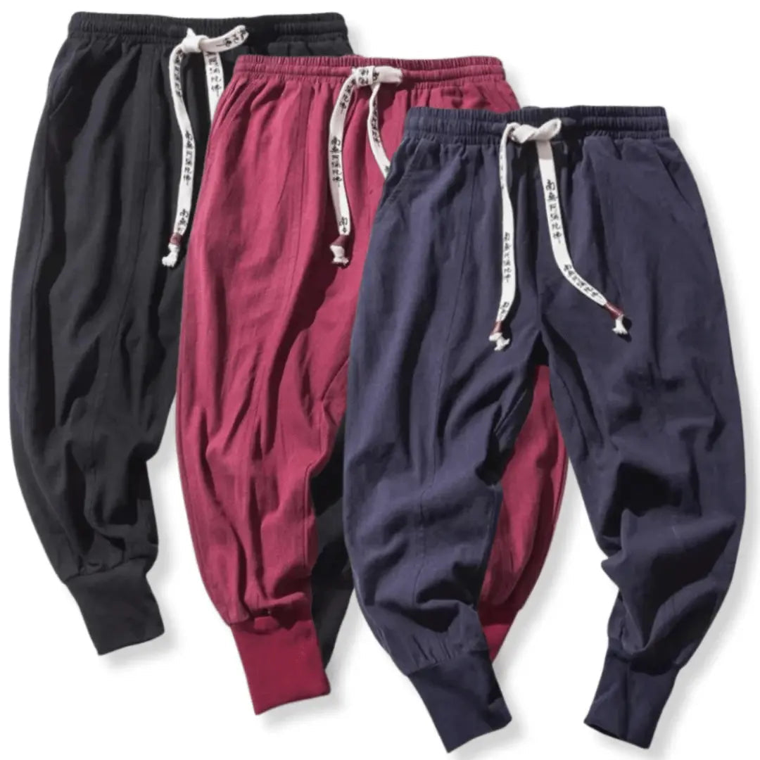 Kenji | Men’s Premium Cotton Blend Drop-Crotch Pants