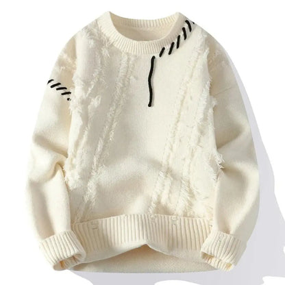 Lhuella | Men’s Loose-Fit Patchwork Sweater