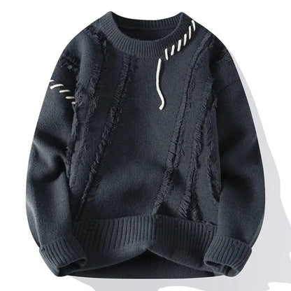Lhuella | Men’s Loose-Fit Patchwork Sweater